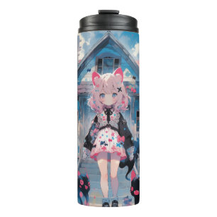 Garrafa Térmica Tumbler Inspirado em Anime Manga Haunted Girl
