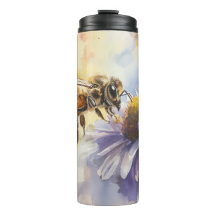 Garrafa Térmica Tumbler isolado de abelha e margarida - inspirado