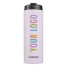 Tumbler Isolado Roxo Claro com Logotipo da Empresa