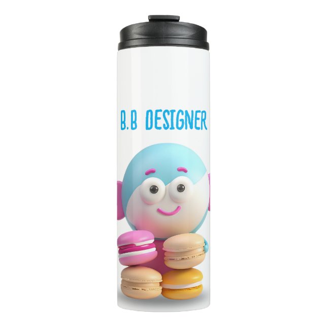 Garrafa Térmica Tumbler Macaron Cónico Colorido, Personalizável (Frente)