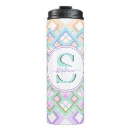Garrafa Térmica Tumbler Personalizado com Monograma Pastel Present