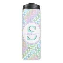 Tumbler Personalizado com Monograma Pastel Present