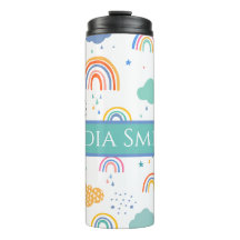 Tumbler personalizado da bebida arco-íris
