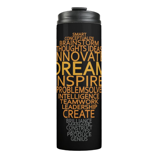 Garrafa Térmica Tumbler personalizado da lâmpada Inspiracional (Frente)
