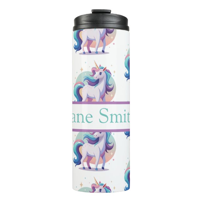 Garrafa Térmica Tumbler personalizado de bebida unicórnica (Frente)
