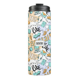 Garrafa Térmica Tumbler personalizado do padrão de mídia social