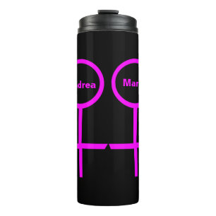 Garrafa Térmica Tumbler Personalizado dos Amantes de Lésbicas