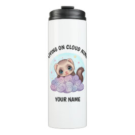 Garrafa Térmica Tumbler Personalizado Fofo de Furão com Texto Pers