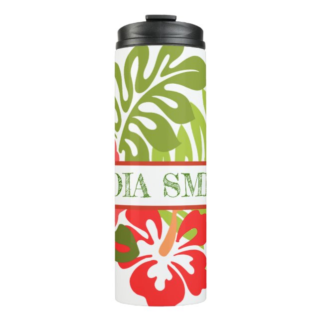 Garrafa Térmica Tumbler personalizado para bebidas florais (Frente)