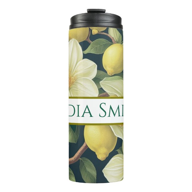 Garrafa Térmica Tumbler personalizado para bebidas florais (Frente)