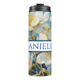 Garrafa Térmica Tumbler personalizado para bebidas florais