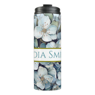 Garrafa Térmica Tumbler personalizado para bebidas florais