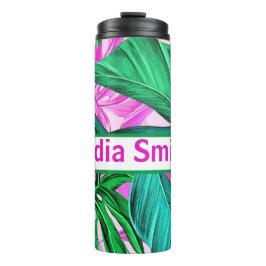 Garrafa Térmica Tumbler personalizado para bebidas florais