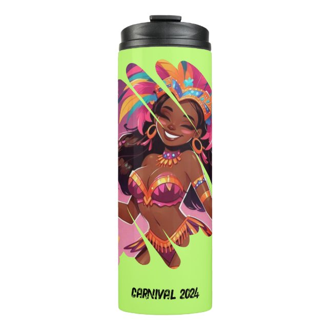 Garrafa Térmica Tumbler personalizável do tipo carnaval de Caribe (Frente)