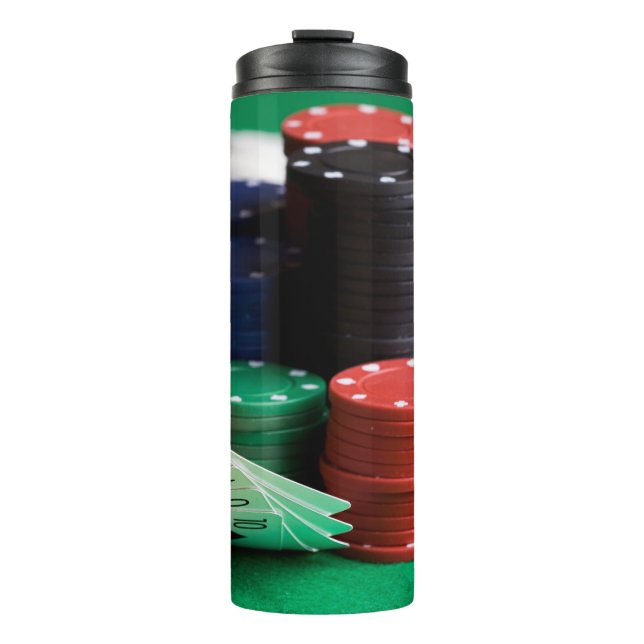 Garrafa Térmica Tumbler POKER do monograma personalizado (Frente)