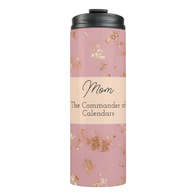 Garrafa Térmica Tumbler rosa para a mãe (Frente)