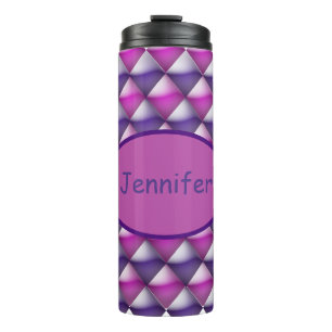 Garrafa Térmica Tumbler - Roxo e Olho Colado Rosa