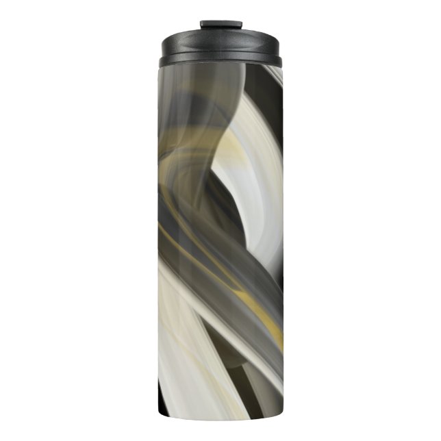 Garrafa Térmica Tumbler Tendler Abstrato Art Black White (Frente)