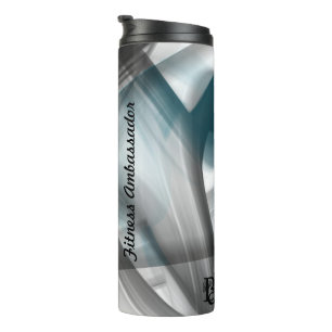 Garrafa Térmica Tumbler Tendler Abstrato Art Blue Ocean