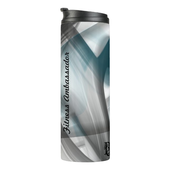 Garrafa Térmica Tumbler Tendler Abstrato Art Blue Ocean (Rotação à direita)