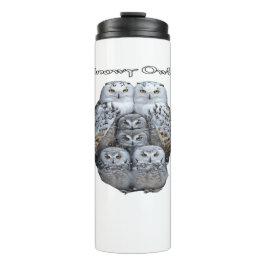 Garrafa Térmica Tumbler Térmico à Prova de Vazamento Snowy Owl