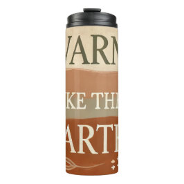 Garrafa Térmica Tumbler Térmico Aesético Cozy | Tons Terrestres e 