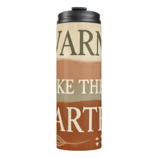 Garrafa Térmica Tumbler Térmico Aesético Cozy | Tons Terrestres e 