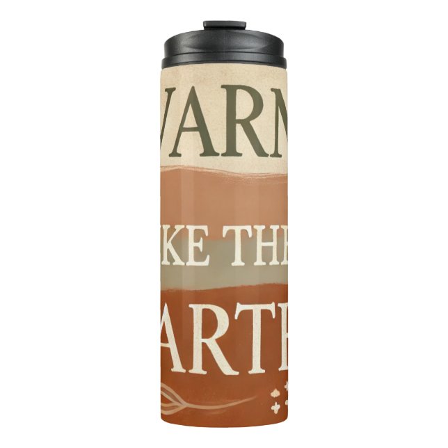 Garrafa Térmica Tumbler Térmico Aesético Cozy | Tons Terrestres e  (Frente)