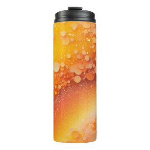 Garrafa Térmica Tumbler térmico amarelo alaranjado 12oz