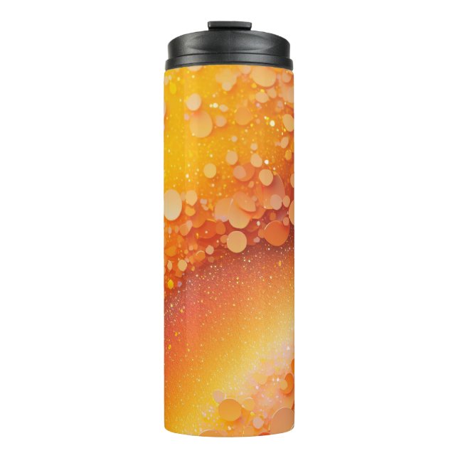 Garrafa Térmica Tumbler térmico amarelo alaranjado 12oz (Frente)