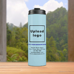 Garrafa Térmica Tumbler Térmico Azul Claro para Informações Empres