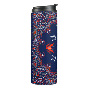 Garrafa Térmica Tumbler térmico Bandana azul