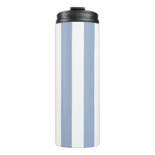 Garrafa Térmica Tumbler Térmico Bebê Azul e Branco Listrado