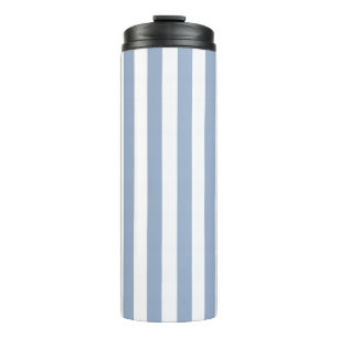 Garrafa Térmica Tumbler Térmico Bebê Azul e Branco Listrado