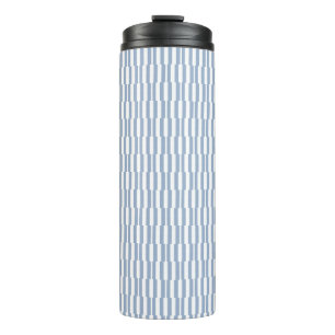Garrafa Térmica Tumbler Térmico Bebê Azul e Branco Listrado