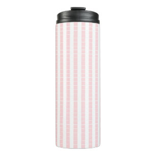 Garrafa Térmica Tumbler Térmico Bebê Rosa e Listra Branca