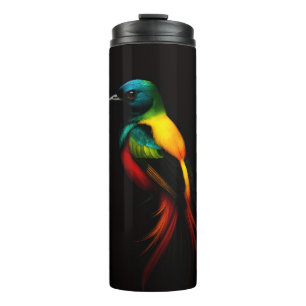 Garrafa Térmica Tumbler Térmico Black 4 Luxe, Rainbow Bird