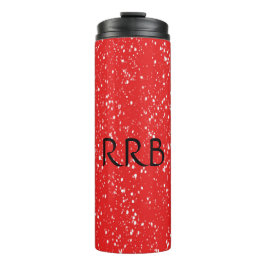 Garrafa Térmica Tumbler térmico branco vermelho personalizado