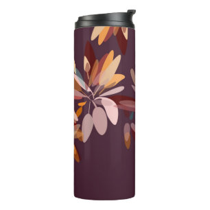 Garrafa Térmica Tumbler Térmico Brown, Beige e Orange Foliage