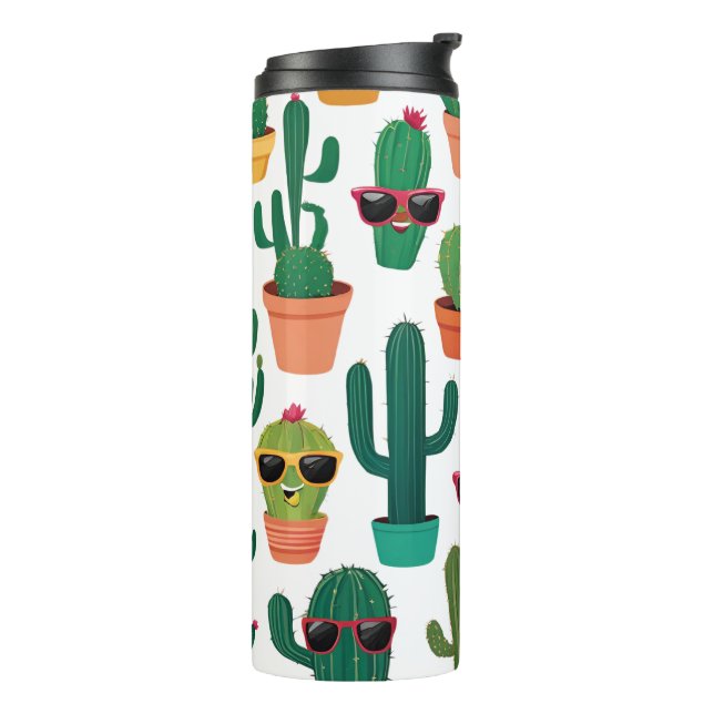 Garrafa Térmica Tumbler Térmico Cactus Cute (Giro à esquerda)