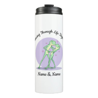 Garrafa Térmica Tumbler Térmico Casal de Rãs Personalizado