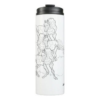 Garrafa Térmica Tumbler térmico: Cavalos árabes dançantes