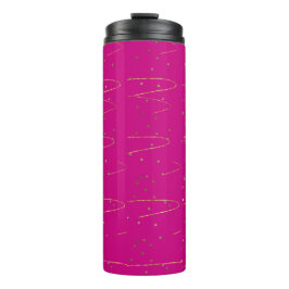 Garrafa Térmica Tumbler Térmico Celestial Dourado Rosa Quente