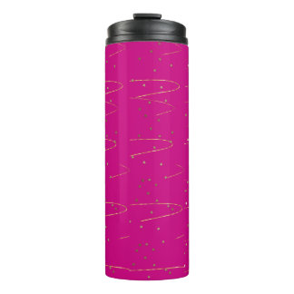 Garrafa Térmica Tumbler Térmico Celestial Dourado Rosa Quente