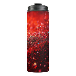Garrafa Térmica Tumbler Térmico Colorido Vermelho com Brilho 12oz
