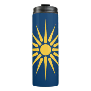 Garrafa Térmica Tumbler Térmico com a bandeira da Macedônia, Gréci