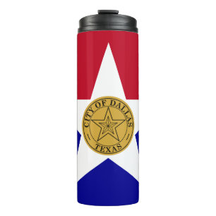 Garrafa Térmica Tumbler térmico com a bandeira de Dallas