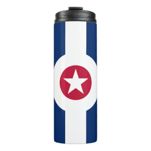 Garrafa Térmica Tumbler térmico com a bandeira de Indianapolis,