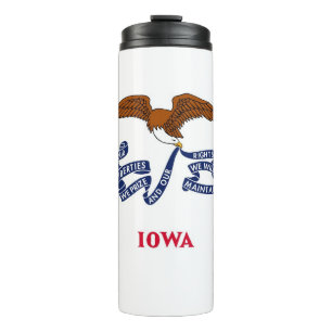 Garrafa Térmica Tumbler térmico com a bandeira de Iowa, EUA