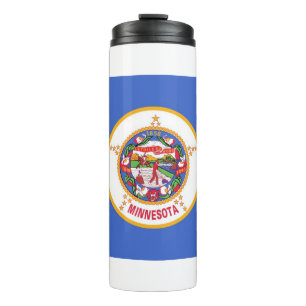 Garrafa Térmica Tumbler térmico com a bandeira de Minnesota, EUA